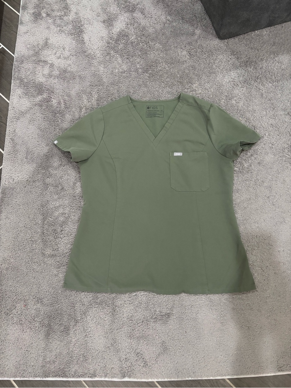 XL FIGS Moss Scrub Top